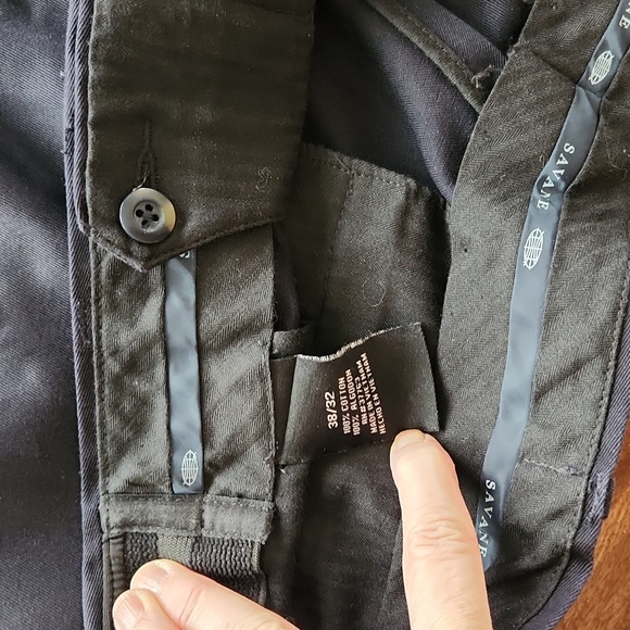 Savane, Men's Dress Pants, Navy Blue, 38 Waist, 32 Length, 100% Cotton - Picture 4 of 7